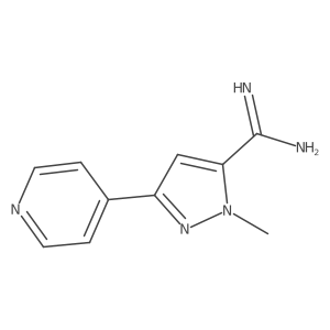 1-methyl-3-(pyridin-4-yl)-1H-pyrazole-5-carboximidamide Structure