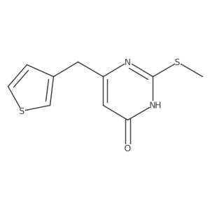 2-(methylthio)-6-(thiophen-3-ylmethyl)pyrimidin-4(3H)-one Structure