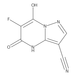 6-fluoro-7-hydroxy-5-oxo-4H,5H-pyrazolo[1,5-a]pyrimidine-3-carbonitrile结构式