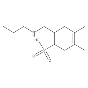 3,4-Dimethyl-6-[(propylamino)methyl]cyclohex-3-ene-1-sulfonic acid结构式
