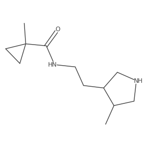 rac-1-methyl-N-{2-[(3R,4R)-4-methylpyrrolidin-3-yl]ethyl}cyclopropane-1-carboxamide结构式