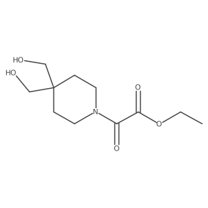 Ethyl 2-[4,4-bis(hydroxymethyl)piperidin-1-yl]-2-oxoacetate结构式