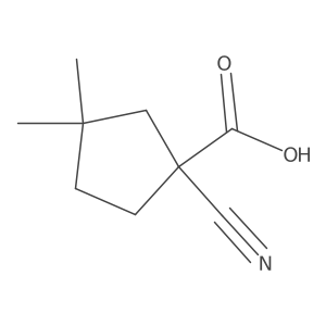 1-Cyano-3,3-dimethylcyclopentane-1-carboxylic acid Structure