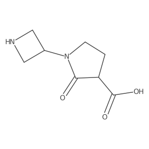 1-(Azetidin-3-yl)-2-oxopyrrolidine-3-carboxylic acid结构式