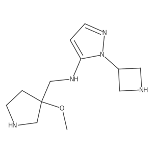 1-(azetidin-3-yl)-N-[(3-methoxypyrrolidin-3-yl)methyl]-1H-pyrazol-5-amine结构式
