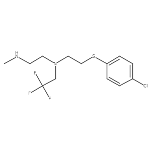 {2-[(4-Chlorophenyl)sulfanyl]ethyl}[2-(methylamino)ethyl](2,2,2-trifluoroethyl)amine结构式