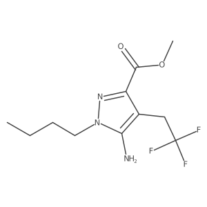 methyl 5-amino-1-butyl-4-(2,2,2-trifluoroethyl)-1H-pyrazole-3-carboxylate Structure