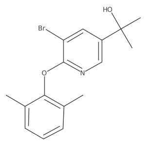 2-(5-Bromo-6-(2,6-dimethylphenoxy)pyridin-3-yl)propan-2-ol Structure