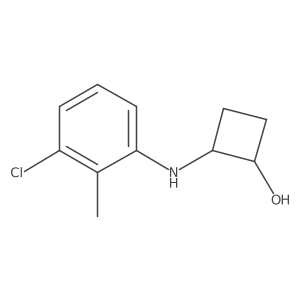 trans-2-[(3-Chloro-2-methylphenyl)amino]cyclobutan-1-ol结构式