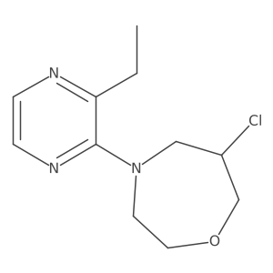 1,4-Oxazepine, 6-chloro-4-(3-ethyl-2-pyrazinyl)hexahydro-结构式