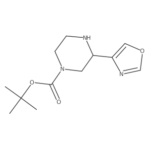tert-Butyl (R)-3-(oxazol-4-yl)piperazine-1-carboxylate Structure