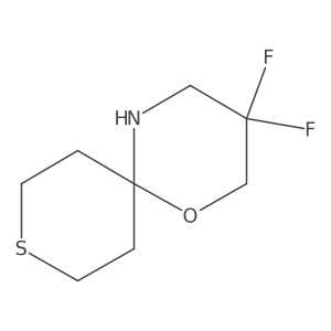 3,3-Difluoro-1-oxa-9-thia-5-azaspiro[5.5]undecane结构式