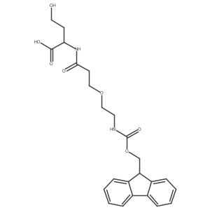 (2S)-2-{3-[2-({[(9H-fluoren-9-yl)methoxy]carbonyl}amino)ethoxy]propanamido}-4-hydroxybutanoic acid结构式