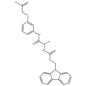 2-{3-[(2R)-2-({[(9H-fluoren-9-yl)methoxy]carbonyl}amino)propanamido]phenoxy}acetic acid结构式