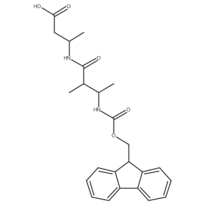 (3S)-3-[3-({[(9H-fluoren-9-yl)methoxy]carbonyl}amino)-2-methylbutanamido]butanoic acid结构式