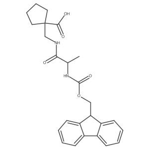 1-{[2-({[(9H-fluoren-9-yl)methoxy]carbonyl}amino)propanamido]methyl}cyclopentane-1-carboxylic acid Structure