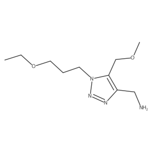 [1-(3-ethoxypropyl)-5-(methoxymethyl)-1H-1,2,3-triazol-4-yl]methanamine结构式