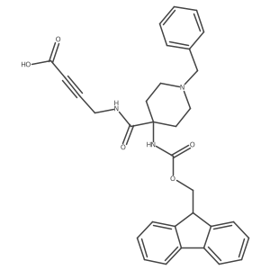 4-{[1-benzyl-4-({[(9H-fluoren-9-yl)methoxy]carbonyl}amino)piperidin-4-yl]formamido}but-2-ynoic acid结构式