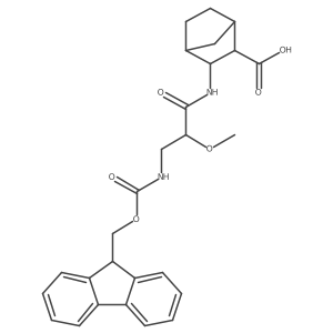 3-[3-({[(9H-fluoren-9-yl)methoxy]carbonyl}amino)-2-methoxypropanamido]bicyclo[2.2.1]heptane-2-carboxylic acid Structure