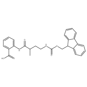 2-[4-({[(9H-fluoren-9-yl)methoxy]carbonyl}amino)-2-methylbutanamido]benzoic acid Structure