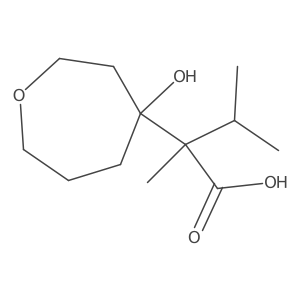 2-(4-Hydroxyoxepan-4-yl)-2,3-dimethylbutanoic acid结构式