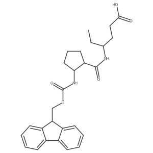 4-{[2-({[(9H-fluoren-9-yl)methoxy]carbonyl}amino)cyclopentyl]formamido}hexanoic acid Structure