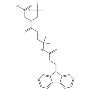 2-[4-({[(9H-fluoren-9-yl)methoxy]carbonyl}amino)-4-methyl-N-(2,2,2-trifluoroethyl)pentanamido]acetic acid结构式