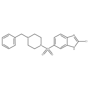 5-[(4-benzylpiperazin-1-yl)sulfonyl]-2-chloro-1H-1,3-benzodiazole结构式
