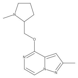 1-Methyl-2-[({2-methylpyrazolo[1,5-a]pyrazin-4-yl}oxy)methyl]pyrrolidine Structure