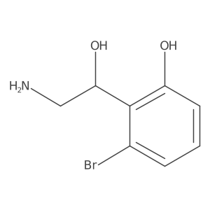 2-[(1S)-2-amino-1-hydroxyethyl]-3-bromophenol Structure