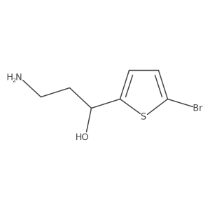 (1S)-3-amino-1-(5-bromothiophen-2-yl)propan-1-ol结构式