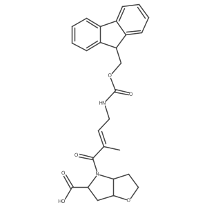 rac-(3aR,6aR)-4-[4-({[(9H-fluoren-9-yl)methoxy]carbonyl}amino)-2-methylbut-2-enoyl]-hexahydro-2H-furo[3,2-b]pyrrole-5-carboxylic acid结构式
