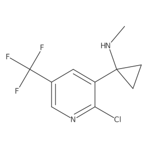 1-[2-chloro-5-(trifluoromethyl)pyridin-3-yl]-N-methylcyclopropan-1-amine结构式