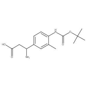 3-Amino-3-(4-{[(tert-butoxy)carbonyl]amino}-3-methylphenyl)propanoic acid结构式