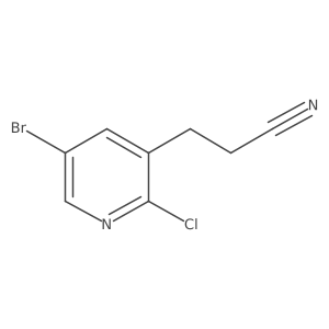 3-(5-Bromo-2-chloropyridin-3-yl)propanenitrile Structure