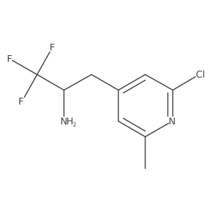 3-(2-Chloro-6-methylpyridin-4-yl)-1,1,1-trifluoropropan-2-amine Structure