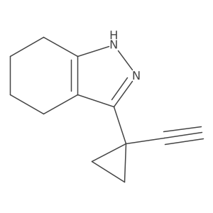 3-(1-ethynylcyclopropyl)-4,5,6,7-tetrahydro-1H-indazole结构式