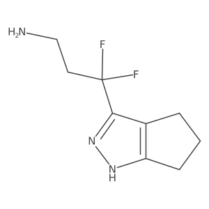 3-{1H,4H,5H,6H-cyclopenta[c]pyrazol-3-yl}-3,3-difluoropropan-1-amine Structure