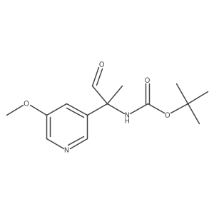 tert-butyl N-[2-(5-methoxypyridin-3-yl)-1-oxopropan-2-yl]carbamate Structure