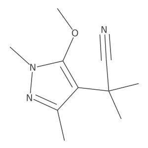 2-(5-methoxy-1,3-dimethyl-1H-pyrazol-4-yl)-2-methylpropanenitrile Structure