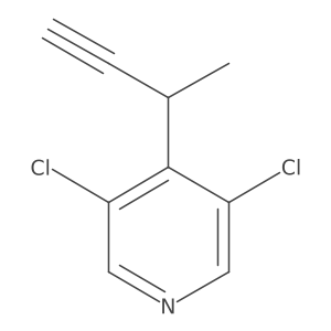 4-(But-3-yn-2-yl)-3,5-dichloropyridine Structure