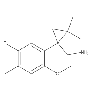[1-(5-Fluoro-2-methoxy-4-methylphenyl)-2,2-dimethylcyclopropyl]methanamine结构式