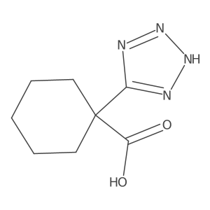 1-(1H-1,2,3,4-tetrazol-5-yl)cyclohexane-1-carboxylic acid结构式