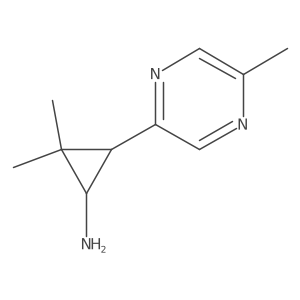 2,2-Dimethyl-3-(5-methylpyrazin-2-yl)cyclopropan-1-amine结构式