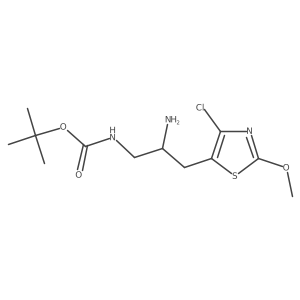 tert-butyl N-[2-amino-3-(4-chloro-2-methoxy-1,3-thiazol-5-yl)propyl]carbamate Structure