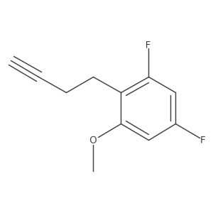 2-(But-3-yn-1-yl)-1,5-difluoro-3-methoxybenzene结构式