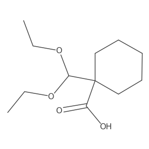 1-(Diethoxymethyl)cyclohexane-1-carboxylic acid Structure