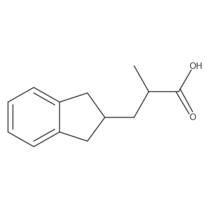 3-(2,3-dihydro-1H-inden-2-yl)-2-methylpropanoic acid Structure