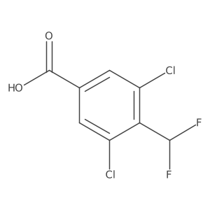 3,5-Dichloro-4-(difluoromethyl)benzoic acid Structure