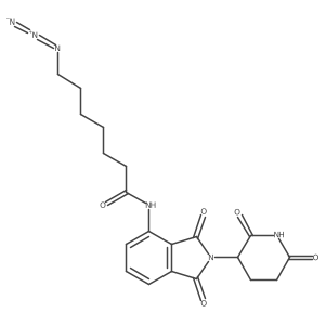7-azido-N-[2-[(3S)-2,6-dioxo-3-piperidyl]-1,3-dioxo-isoindolin-4-yl]heptanamide结构式